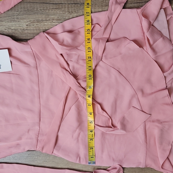 Superdown Blush Khloe Ruffle Puff Sleeve Mini tie Dress whimsical Feminine xs - Picture 11 of 16